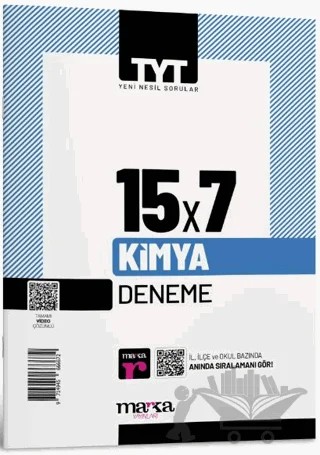 2025 TYT Kimya 15 Deneme Tamamı Video Çözümlü – Kolektif – Marka Yayınları kitap kapağı