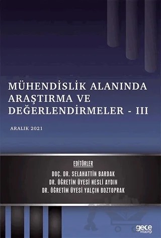 Mühendislik Alanında Araştırma ve Değerlendirmeler - 3 – Kolektif – Gece Kitaplığı kitap kapağı