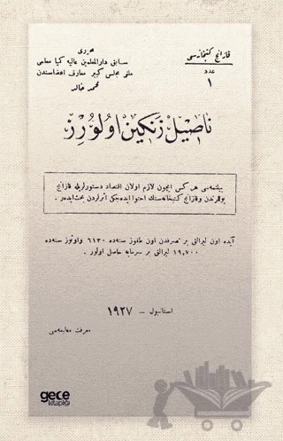 Nasıl Zengin Olurum (Osmanlıca) – Mehmed Kasım Efendi – Gece Kitaplığı kitap kapağı