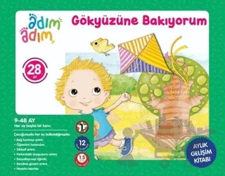 Gökyüzüne Bakıyorum - 28. Ay Gelişim Kitabı – Kolektif – Adım Adım Bebek Eğitimi kitap kapağı