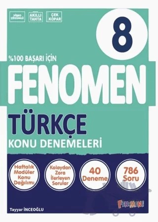 8. Sınıf Fenomen Türkçe 40'lı Konu Denemeleri – Kolektif – Fenomen Yayınları kitap kapağı