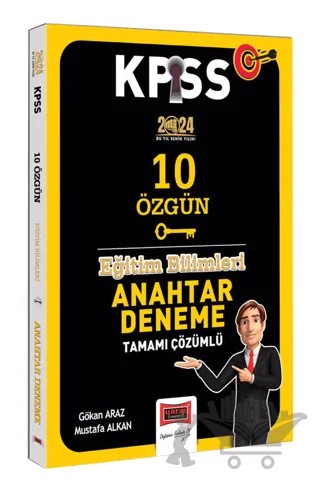 2024 KPSS Eğitim Bilimleri Anahtar Serisi Tamamı Çözümlü 10 Özgün Deneme – Gökan Araz – Yargı Yayınevi kitap kapağı