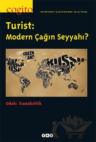 Cogito Sayı: 59 Turist: Modern Çağın Seyyahı? – Yapı Kredi Yayınları kitap kapağı