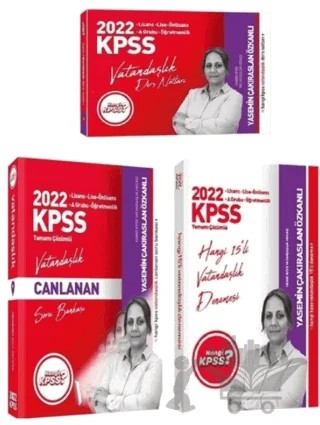 2022 Hangi KPSS Vatandaşlık Ders Notları + Soru + 15 Deneme 3'lü Set Yasemin Çakıraslan Özkanlı – Yasemin Çakıraslan Özkanlı – Hangi KPSS Yayınları kitap kapağı