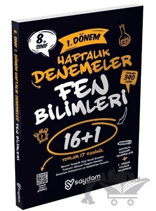 8. Sınıf LGS Fen Bilimleri 1.Dönem 16+1 Haftalık Kazanım Denemeleri – Kolektif – Saydam Yayınları kitap kapağı