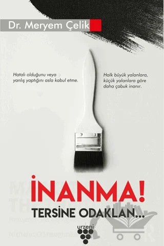 İnanma! Tersine Odaklan – Meryem Çelik – Urzeni Yayıncılık kitap kapağı