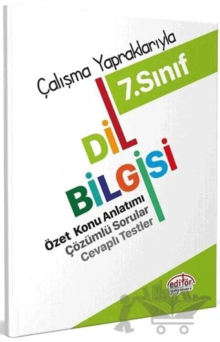 Editör Yayınları 7. Sınıf Dil Bilgisi Özet Konu Anlatımı – Kolektif – Editör Yayınevi kitap kapağı
