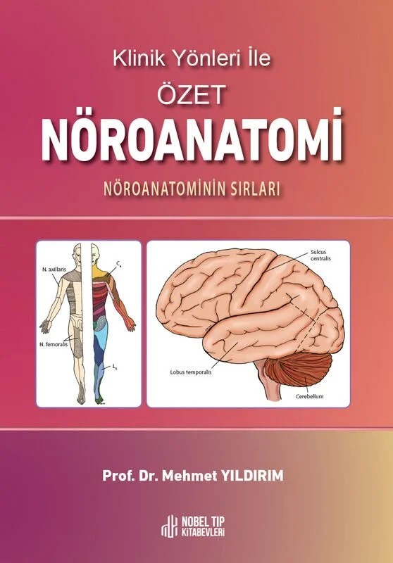 Klinik Yönleri ile Özet Nöroanatomi: Nöroanatominin Sırları – Prof. Dr. Mehmet Yıldırım – Nobel Tıp Kitabevleri kitap kapağı
