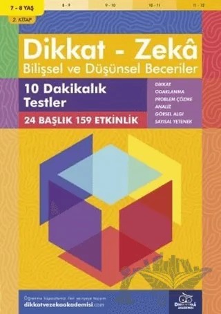 7-8 Yaş Dikkat - Zeka Bilişsel ve Düşünsel Beceriler – Alison Primrose – Dikkat ve Zeka Akademisi Yayınları kitap kapağı