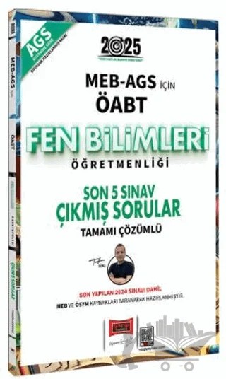 2025 MEB-AGS ÖABT Fen Bilimleri Öğretmenliği Son 5 Sınav Çıkmış Sorular – Tufan Genç – Yargı Yayınevi kitap kapağı