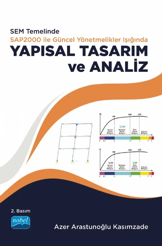 SEM temelinde SAP2000 ile Güncel Yönetmelikler Işığında YAPISAL TASARIM ve ANALİZ – Azer Arastunoğlu Kasımzade – Nobel Akademik Yayıncılık kitap kapağı