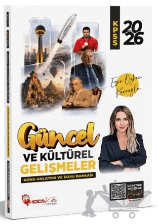 2026 KPSS Güncel ve Kültürel Gelişmeler Konu Anlatımı ve Soru Bankası – Esra Özkan Karaoğlu – Hoca Kafası Yayınları kitap kapağı