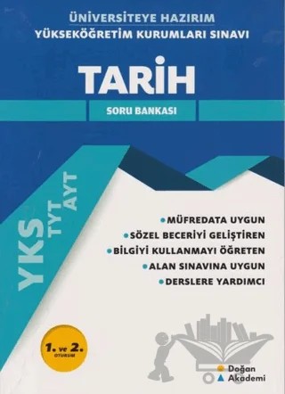 2018 YKS TYT-AYT Tarih Soru Bankası – Kolektif – Doğan Akademi kitap kapağı
