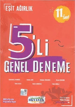11. Sınıf 5'li Genel Deneme Eşit Ağırlık – Kolektif – Okyanus Yayınları kitap kapağı