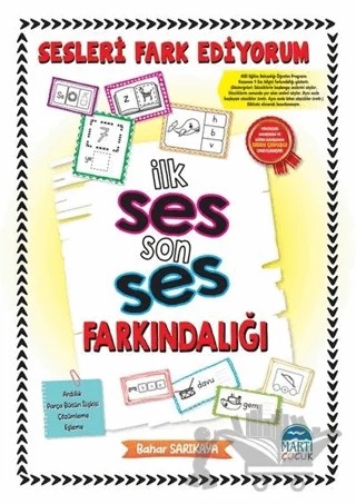 Sesleri Fark Ediyorum - İlk Ses Son Ses Farkındalığı – Bahar Sarıkaya – Martı Çocuk Yayınları kitap kapağı