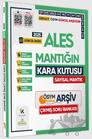 2025 ALES Sayısal Mantığın Kara Kutusu Konu Özetli Dijital Çözümlü ÖSYM Çıkmış Soru Havuzu Bankası – Kolektif – Karakutu Yayın kitap kapağı