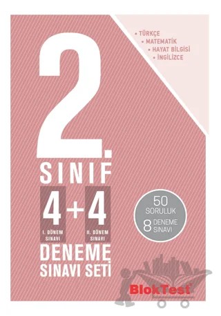 2. Sınıf Bloktest 4+4 Deneme Sınavı Seti – Kolektif – BlokTest Yayınları kitap kapağı