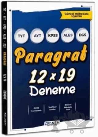 TYT AYT KPSS ALES DGS Paragraf 12x19 Deneme – Kolektif – Panem Yayınları kitap kapağı