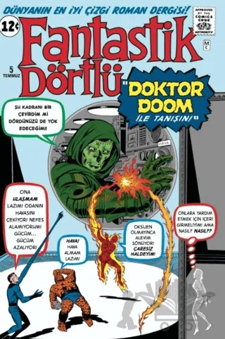 Fantastik Dörtlü Doktor Doom İle Tanışın – Stan Lee – Arka Bahçe Yayıncılık kitap kapağı