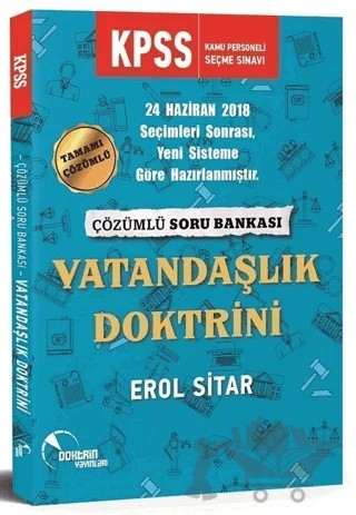 KPSS Vatandaşlık Soru Bankası – Erol Sitar – Doktrin Yayınları kitap kapağı
