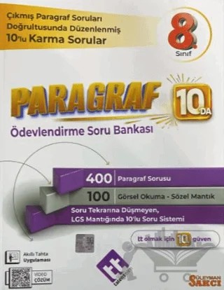 8. Sınıf Paragraf Ödevlendirme Soru Bankası – Süleyman Sakcı – Talentteam Yayıncılık kitap kapağı
