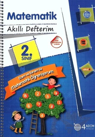 2. Sınıf Matematik - Akıllı Defterim – Özge Akbal Üstün – 4 Adım Yayınları kitap kapağı