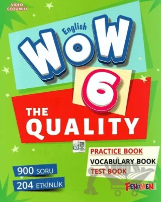 English Wow 6 The Quality Pratice Book - Vocabulary Book - Test Book – Kolektif – Fenomen Yayınları kitap kapağı