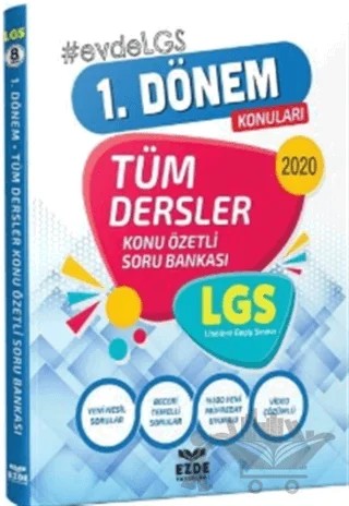Ezde LGS 1. Dönem Video Çözümlü Tüm Dersler Soru Bankası – Kolektif – Ez - De Yayınları kitap kapağı