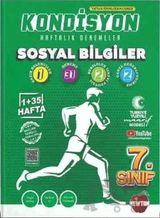 Newton 7. Sınıf Kondisyon Sosyal Bilgiler Haftalık Kazanım Denemeleri Maarif Model – Kolektif – Newton Yayınları kitap kapağı