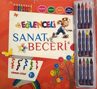 Eğlenceli Sanat ve Beceri Kırmızı Kitap (7 Yaş - Kalemli ) – Kolektif – Parıltı Yayınları kitap kapağı