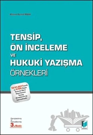 Tensip, Ön İnceleme ve Hukuki Yazışma Örnekleri – Ahmet Cemal Ruhi – Adalet Yayınevi kitap kapağı