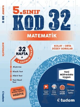 5. Sınıf Matematik Kod 32 – Tudem Yayınları - Bayilik kitap kapağı