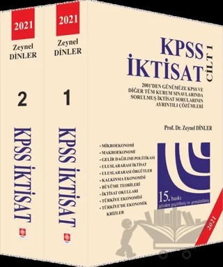 2021 KPSS İktisat (2 Cilt Takım) – Zeynel Dinler – Ekin Basım Yayın kitap kapağı