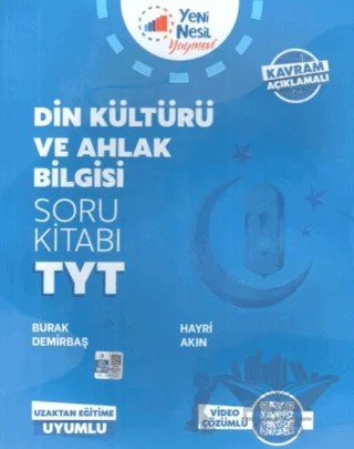 Yeni Nesil YKS TYT Din Kültürü ve Ahlak Bilgisi Soru Kitabı – Burak Demirbaş, Hayri Akın – Yeni Nesil Yayınevi kitap kapağı