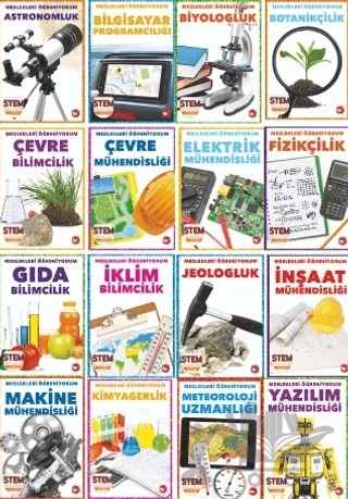 Meslekleri Öğreniyorum Seti - 16 Kitap – Kolektif – Beyaz Balina Yayınları kitap kapağı