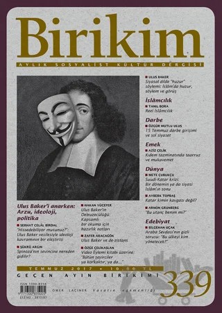Birikim Aylık Sosyalist Kültür Dergisi Sayı: 339 Temmuz 2017 – Birikim Yayınları kitap kapağı