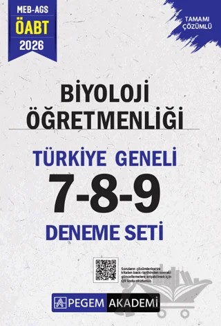 2026 MEB AGS ÖABT Biyoloji Öğretmenliği Tamamı Çözümlü Türkiye Geneli 7-8-9 (3'lü Deneme Seti) – Kolektif – Pegem Akademi Yayıncılık kitap kapağı