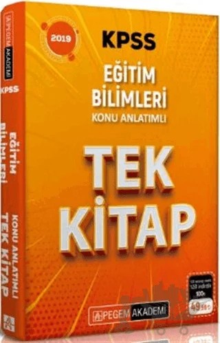 2019 KPSS Eğitim Bilimleri Konu Anlatımlı Tek Kitap – Kolektif – Pegem Akademi Yayıncılık kitap kapağı