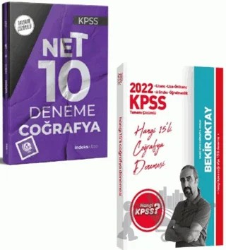 2022 Hangi KPSS Coğrafya Çözümlü 15 Deneme + İndeks Akademi Coğrafya Net 10 Deneme 2'li Set – Kolektif – Hangi KPSS Yayınları kitap kapağı
