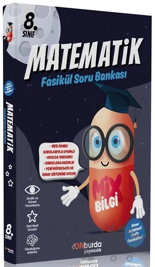 8. Sınıf Mix Bilgi Matematik KÖ Fasikül Soru Bankası – Kolektif – ONburda Yayınları kitap kapağı