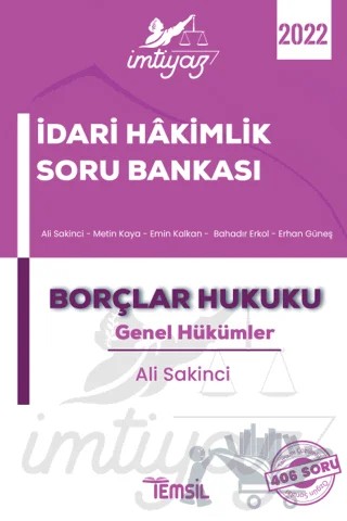 İmtiyaz İdari Hakimlik Soru Bankası – Ali Sakinci, Bahadır Erkol, Emin Kalkan, Metin Kaya, Erhan Güneş – Temsil Kitap kitap kapağı