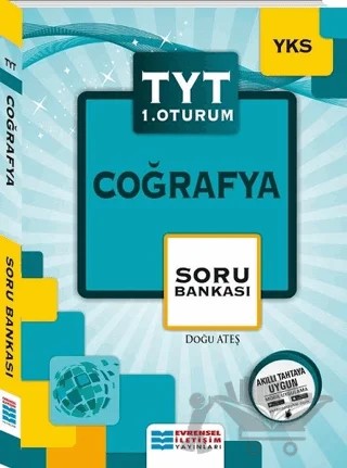 2018 YKS TYT 1.Oturum Coğrafya Soru Bankası – Doğu Ateş – Evrensel İletişim Yayınları kitap kapağı