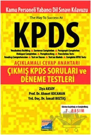 Kamu Personeli Yabancı Dil Sınavı Kılavuzu / The Way to Success at KPDS – İsmail Boztaş – Siyasal Kitabevi - Eğitim kitap kapağı