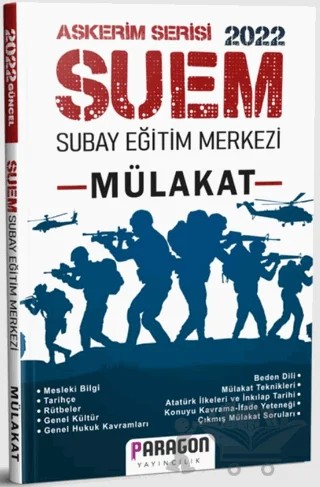 2022 SUEM Subay Eğitim Merkezi Mülakat Kitabı – Kolektif – Paragon Yayıncılık kitap kapağı