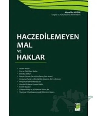 Haczedilemeyen Mal ve Haklar – Muzaffer Aydın – Adalet Yayınevi kitap kapağı