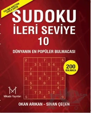 Sudoku İleri Seviye 10 – Okan Arıkan, Sinan Çeçen – Mikado Yayınları kitap kapağı