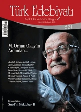 Türk Edebiyatı Aylık Fikir ve Sanat Dergisi Sayı: 521 Mart 2017 – Türk Edebiyatı Dergisi kitap kapağı