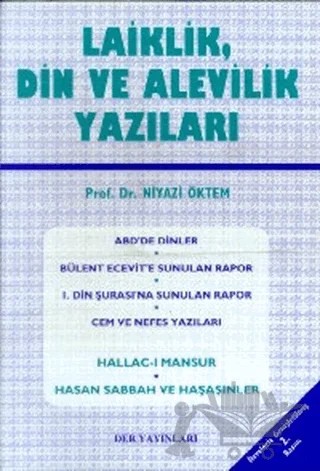 Laiklik, Din ve Alevilik Yazıları – Niyazi Öktem – Derin Yayınları kitap kapağı