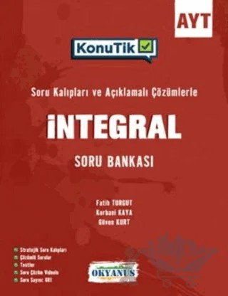 AYT KonuTik İntegral Soru Bankası – Kolektif – Okyanus Yayınları kitap kapağı