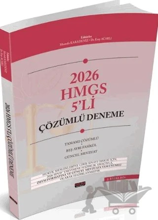 2026 HUKAL HMGS 5li Çözümlü Deneme Sınavı – Mustafa Karadeniz, Eray Acarlı – Savaş Yayınevi kitap kapağı